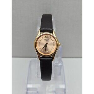 Seiko Quartz 4N00 060R Women Gold Tone Dress Watch Champagne Dial WR New Battery